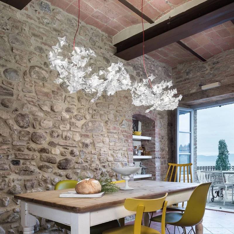 Hanami Suspension hanglamp, rode kabel by Slamp in Wit-doorzichtig, Red – product photo 3 of 3