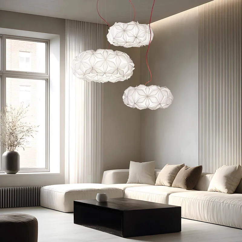 Hanglamp C'EST LA VIE, wit/transparante kabel, Ø 53 cm von Slamp in Weiß, Transparent – Produktfoto 5 von 5