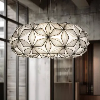 Hanglamp C'EST LA VIE, zwart/kabel zwart, Ø 70 cm van Slamp in Zwart, Wit – productfoto 1 van 5