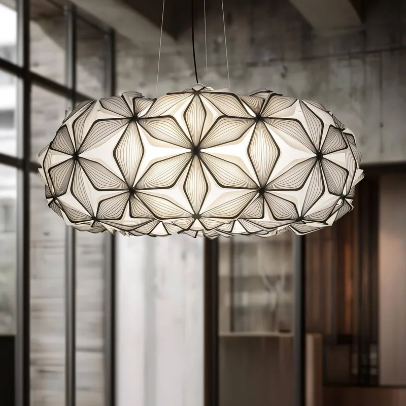Hanglamp C'EST LA VIE, zwart/kabel zwart, Ø 70 cm by Slamp in Black, White – product photo