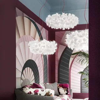hanglamp Clizia Mama Non Mama, Ø78cm, wit/rood van Slamp in Wit, Rood – productfoto 4 van 5