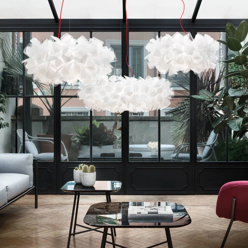 hanglamp Clizia Mama Non Mama, Ø78cm, wit/rood van Slamp in Wit, Rood – productfoto 3 van 5