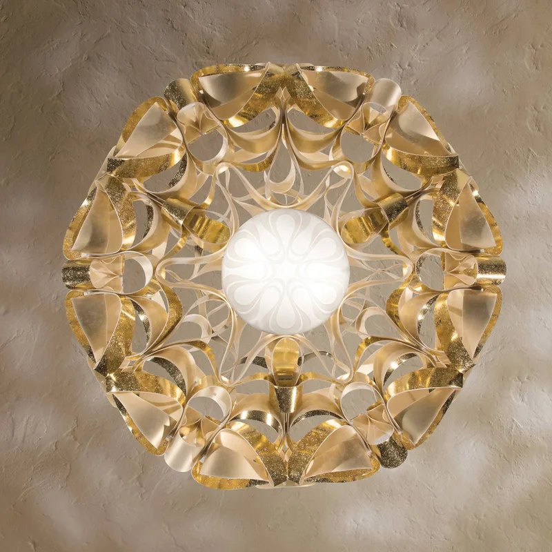 hanglamp Quantica, Ø 75 cm van Slamp in Goud – productfoto 3 van 4