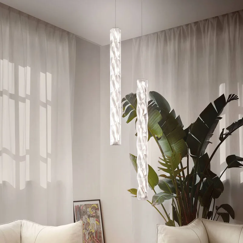 Hugo verticale LED hanglamp prisma von Slamp in Transparent – Produktfoto 3 von 5