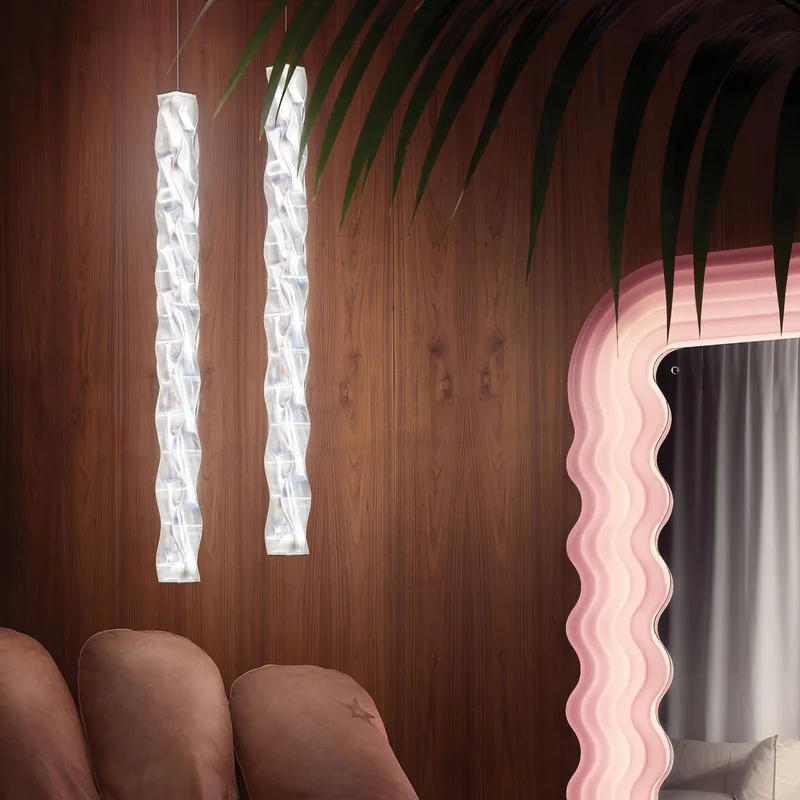 Hugo verticale LED hanglamp prisma von Slamp in Transparent – Produktfoto 4 von 5