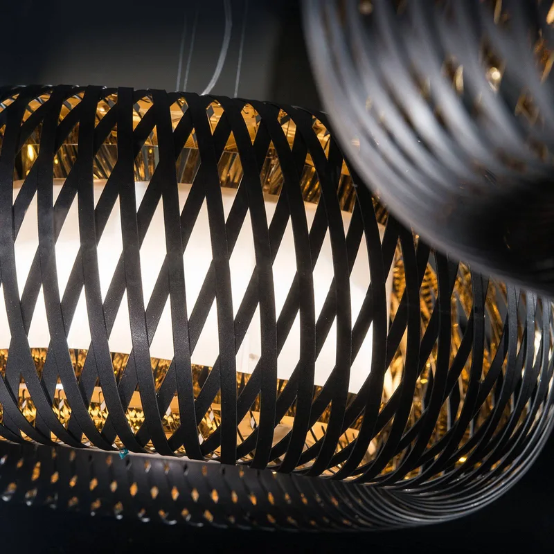 Kalatos hængelampe, sort/guld/hvid fra Slamp i Sort, Guld, Hvid – produktbillede 4 af 5