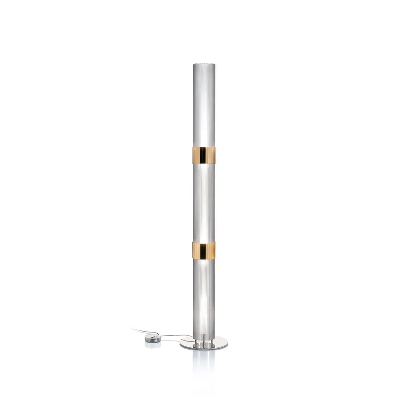 La Lollo Floor vloerlamp, prisma/goud by Slamp in Wit-transparant, Gold – product photo