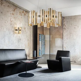 La Lollo L LED hanglamp, Ø80cm, goud by Slamp in Gold, Transparent – product photo 3 of 5