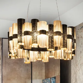 La Lollo L LED hanglamp, Ø80cm, goud by Slamp in Gold, Transparent – product photo 1 of 5