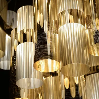 La Lollo L LED hanglamp, Ø80cm, goud by Slamp in Gold, Transparent – product photo 4 of 5