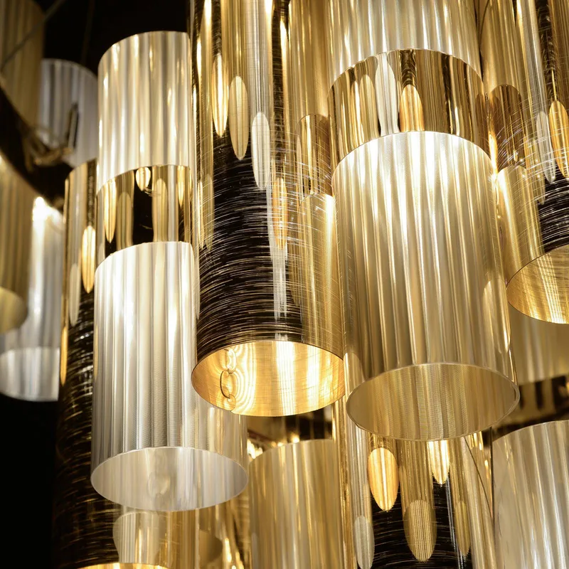 La Lollo L LED hanglamp, Ø80cm, goud by Slamp in Gold, Transparent – product photo 4 of 5