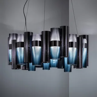 La Lollo L LED hanglamp, Ø80cm, gradiënt by Slamp in Blue, Purple, Grey – product photo 1 of 3