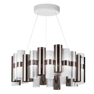 La Lollo L LED hanglamp, Ø80cm, tin-wit van Slamp in Tin, Wit, Transparant – productfoto 2 van 2