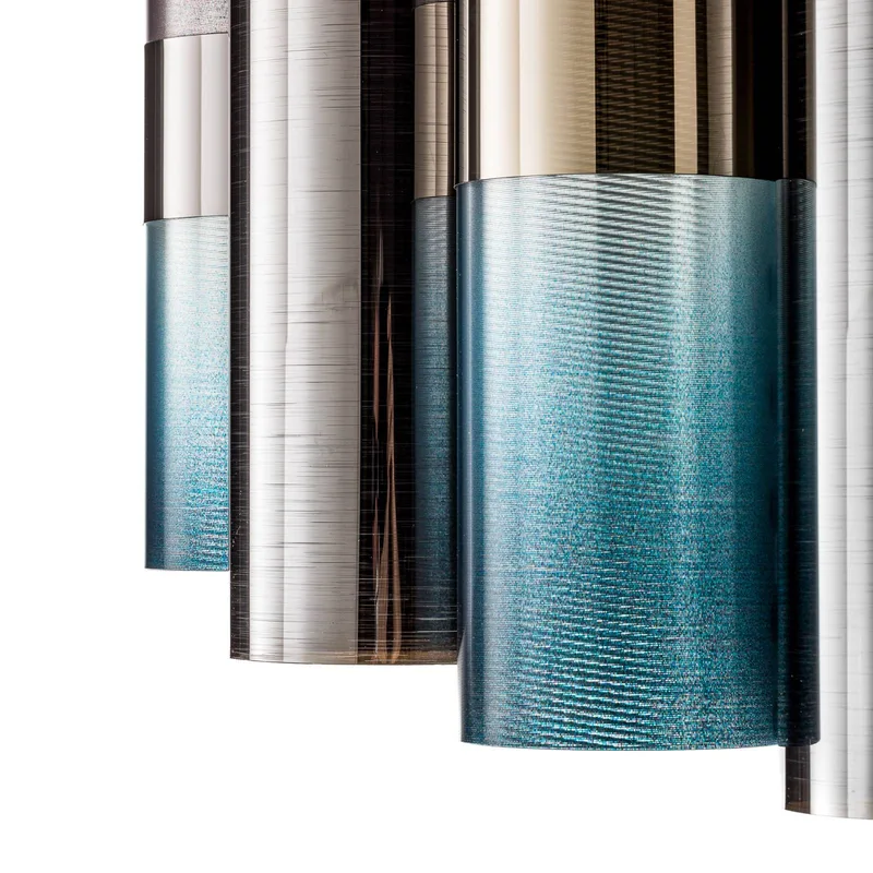 La Lollo Medium hanglamp van Slamp in Blauw, Rook – productfoto 3 van 5
