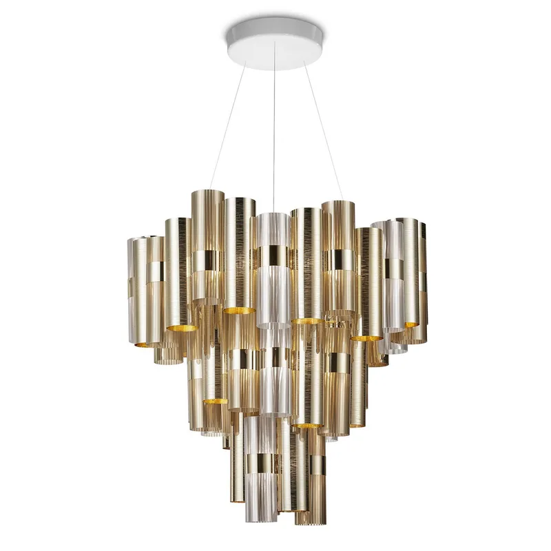 La Lollo XL LED hanglamp, Ø80cm, goud by Slamp in Gold, Transparent – product photo 2 of 2