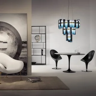 La Lollo XL LED hanglamp, Ø80cm, gradiënt von Slamp in Blau, Lila, Grau – Produktfoto 1 von 2
