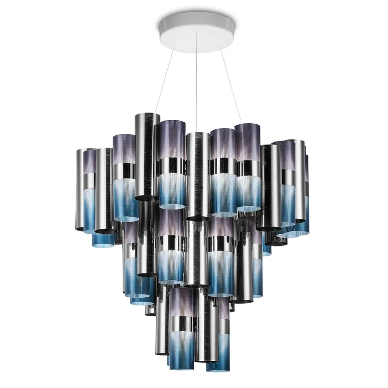 La Lollo XL LED hanglamp, Ø80cm, gradiënt von Slamp in Blau, Lila, Grau – Produktfoto 2 von 2