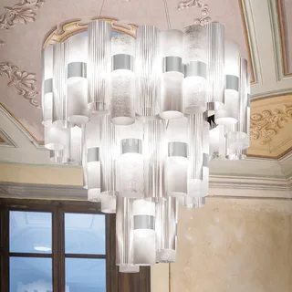 La Lollo XL LED hanglamp, Ø80cm, wit by Slamp in White, Transparent – product photo 1 of 2