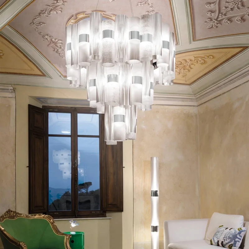 La Lollo XL LED hanglamp, Ø80cm, wit by Slamp in White, Transparent – product photo 2 of 2