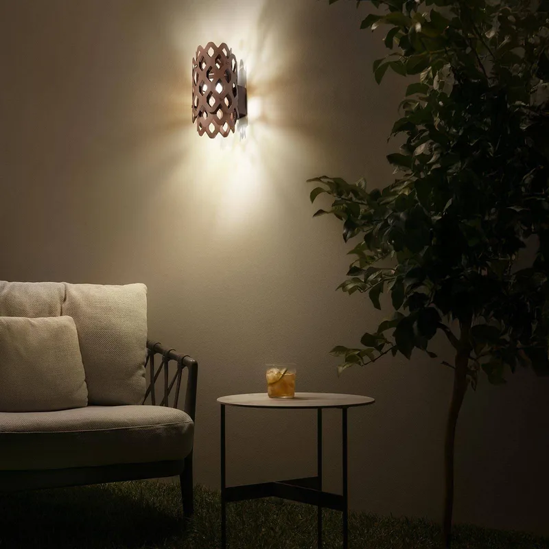 LED buiten wandlamp Charlotte, cortenstaal, hoogte 28 cm, IP65 by Slamp in Corten – product photo 2 of 5