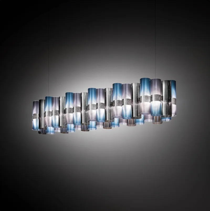 LED hanglamp La Lollo blauw-paars, 140 cm by Slamp in Blue, Purple – product photo