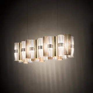 LED hanglamp La Lollo, goudkleurig, 100 cm von Slamp in Gold – Produktfoto 1 von 3