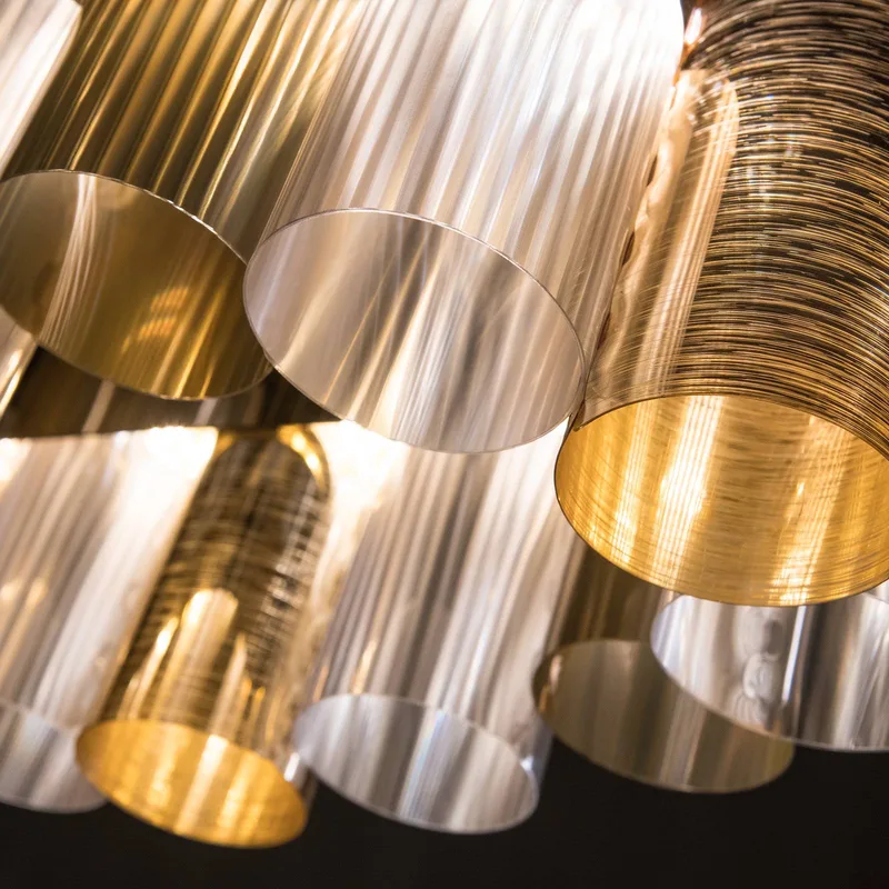 LED hanglamp La Lollo, goudkleurig, 100 cm von Slamp in Gold – Produktfoto 2 von 3