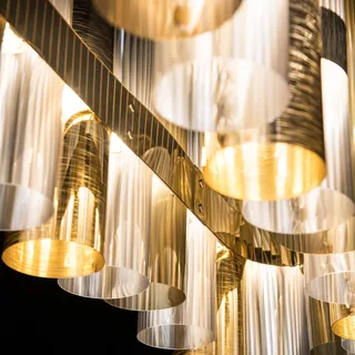 LED hanglamp La Lollo, goudkleurig, 100 cm von Slamp in Gold – Produktfoto 3 von 3