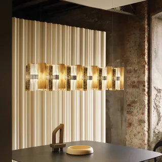 LED hanglamp La Lollo, goudkleurig, 140 cm by Slamp in Gold – product photo 1 of 3