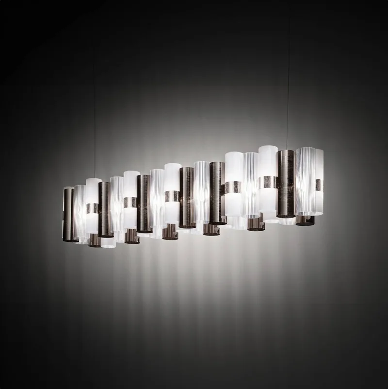 LED hanglamp La Lollo, kleur, 140 cm fra Slamp i Tin – produktbillede