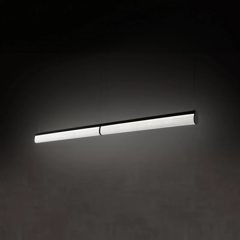 LED hanglamp Modula Double, kristal van Slamp in Zwart – productfoto 2 van 3