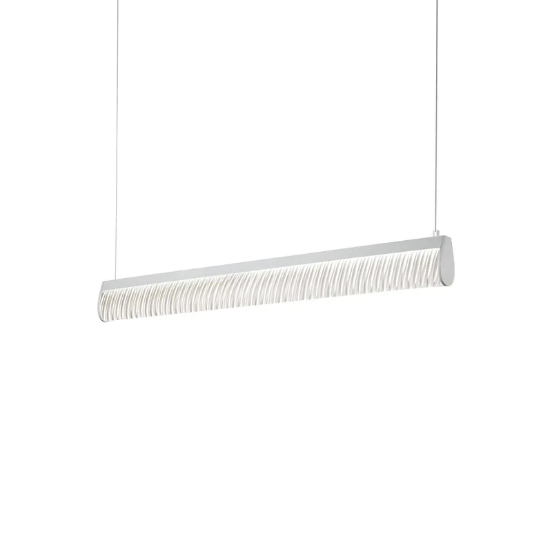 LED-hanglamp Modula, geplooid de Slamp en Gris clair – photo du produit 2 sur 2
