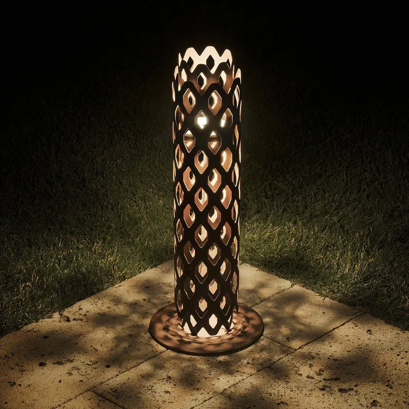 LED tuinpadverlichting Charlotte, cortenstaal, hoogte 63 cm, IP65 von Slamp in Corten – Produktfoto