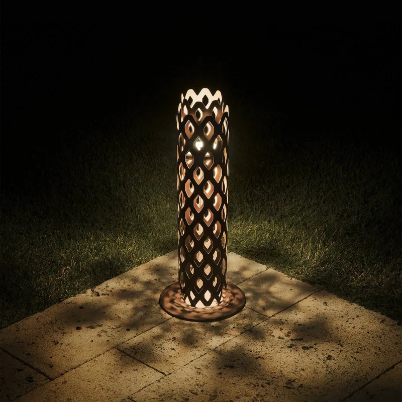 LED tuinpadverlichting Charlotte, cortenstaal, hoogte 63 cm, IP65 från Slamp i Corten – produktbild 2 av 4