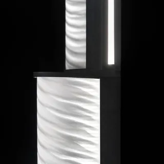 LED vloerlamp Modula gedraaid, geplooid von Slamp in Schwarz – Produktfoto 5 von 5