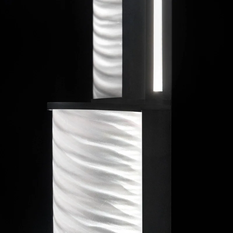 LED vloerlamp Modula gedraaid, geplooid von Slamp in Schwarz – Produktfoto 5 von 5