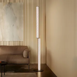 LED vloerlamp Modula gedraaid, geplooid von Slamp in Schwarz – Produktfoto 2 von 5
