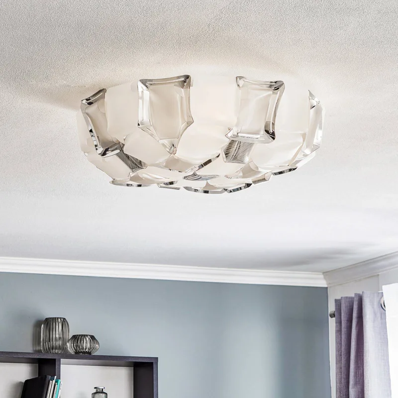 Mida plafondlamp, 50 cm, wit-platina fra Slamp i Hvid, Platina – produktbillede