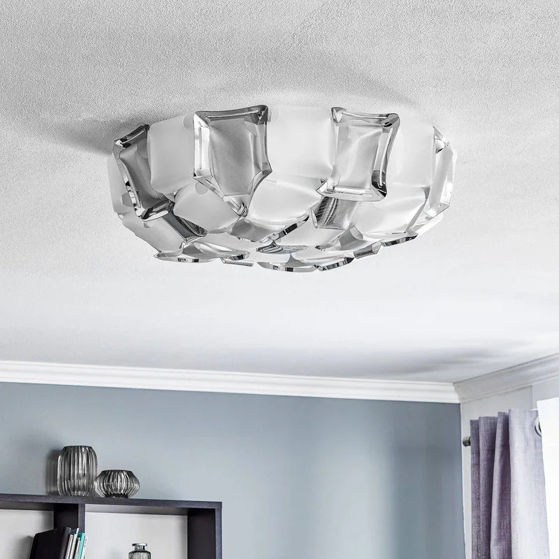 Mida plafondlamp, 50 cm, wit-platina by Slamp in White, Platina – product photo 2 of 5