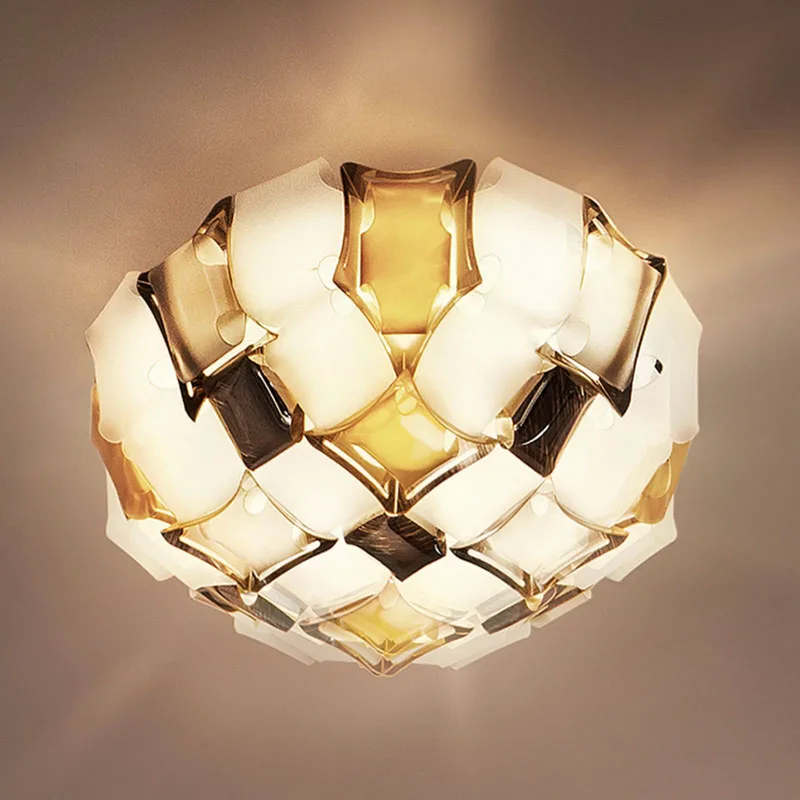 Mida plafondlamp, Ø 67 cm, amber/wit fra Slamp i Amber, Hvid – produktbillede