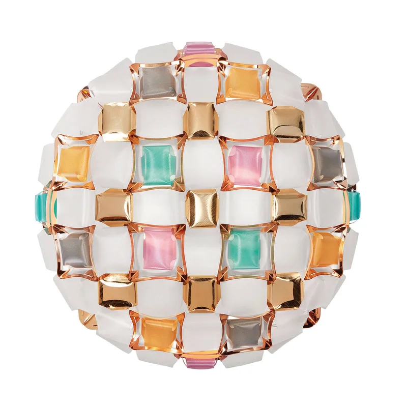 Mida plafondlamp, Ø 67 cm, kleurrijk/wit de Slamp en Multicolore, Blanc – photo du produit 3 sur 3