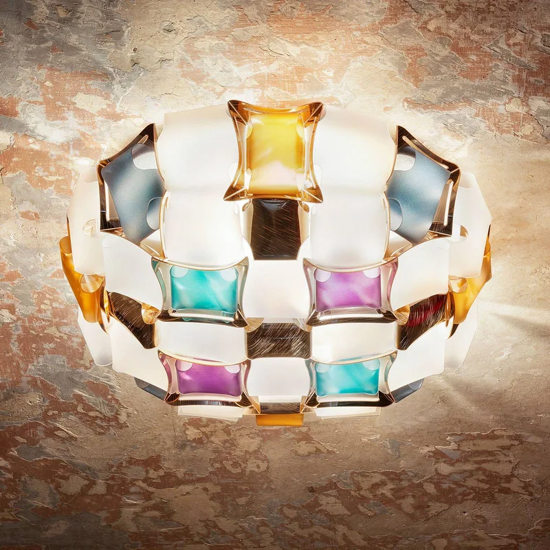Mida plafondlamp, Ø 67 cm, kleurrijk/wit by Slamp in Multicolour, White – product photo