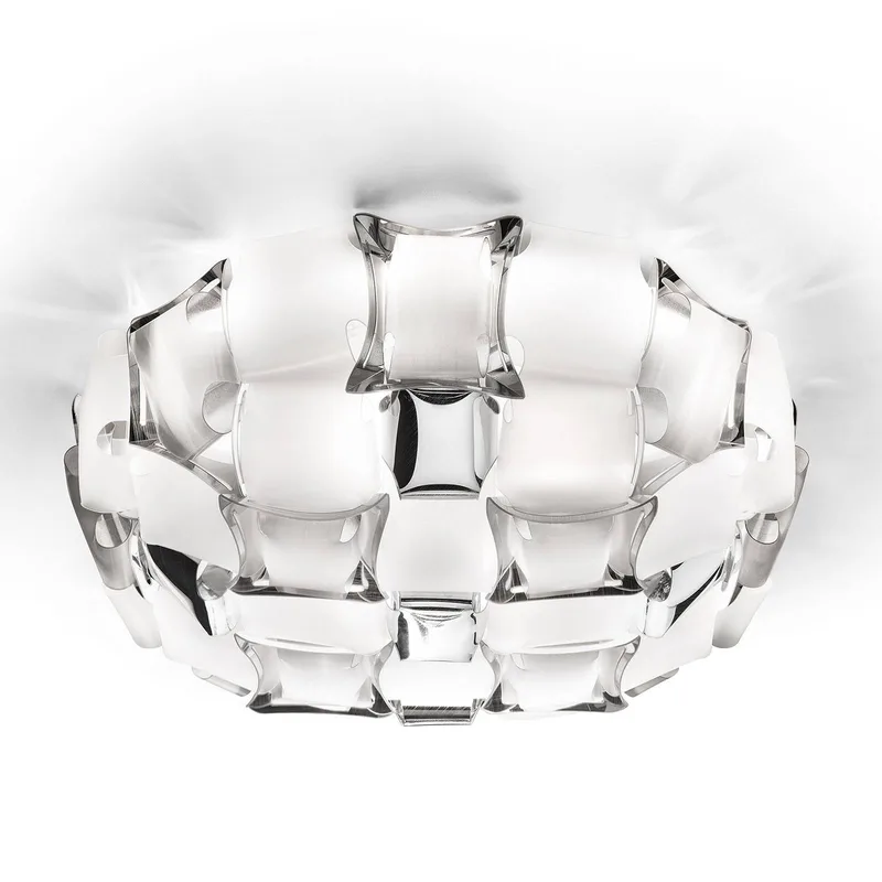 Mida plafondlamp, Ø 67 cm, platina/wit de Slamp en Platina, Blanc – photo du produit 2 sur 4