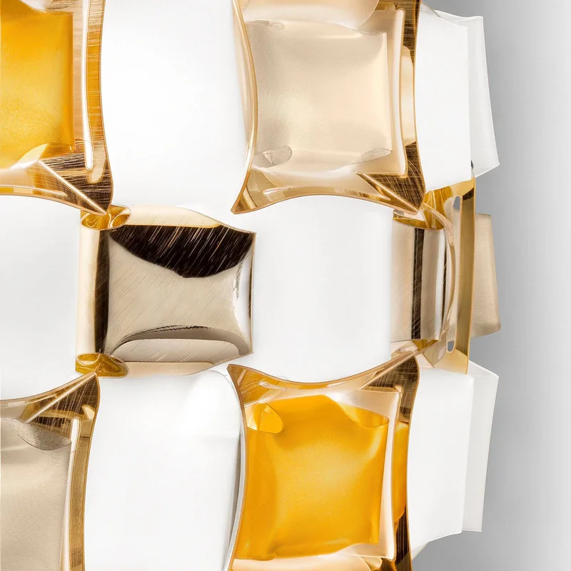 Mida wandlamp, 32x32 cm amber/wit by Slamp in Amber, White – product photo 3 of 5