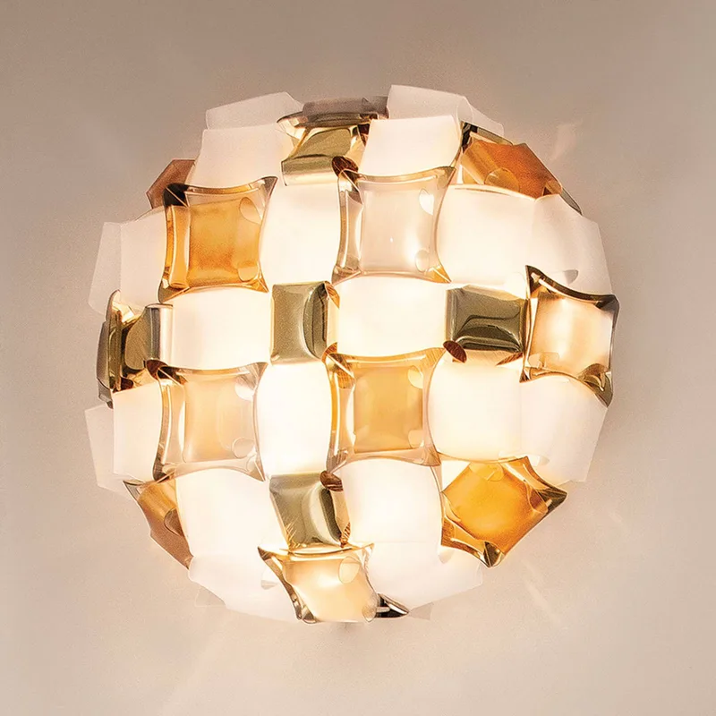 Mida wandlamp, 32x32 cm amber/wit by Slamp in Amber, White – product photo 4 of 5