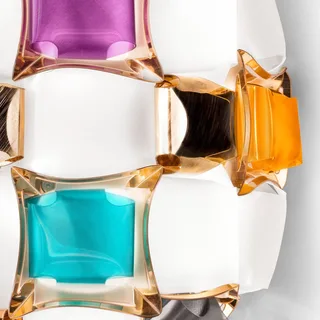 Mida wandlamp, 32x32 cm bont/wit de Slamp en Multicolore, Blanc – photo du produit 3 sur 5