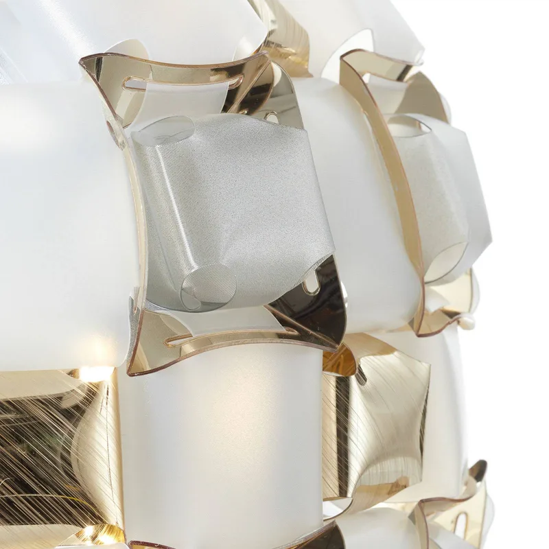 Mida wandlamp, 32x32 cm goud/wit de Slamp en Or, Blanc – photo du produit 5 sur 5