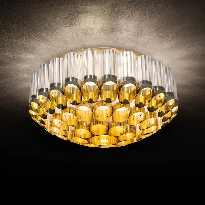 Odeon plafondlamp, Ø 65 cm fra Slamp i Guld – produktbillede 3 af 3