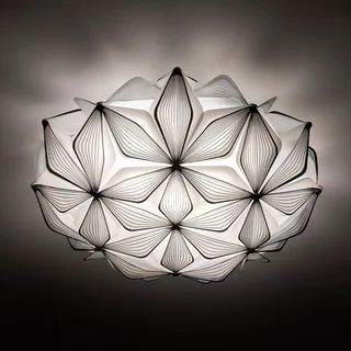 Plafondlamp C'EST LA VIE, zwart, Ø 47 cm, 2-lamps, E27 van Slamp in Zwart, Wit – productfoto 4 van 5