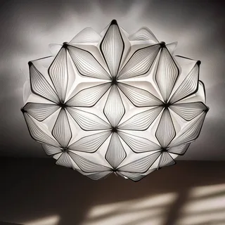 Plafondlamp C'EST LA VIE, zwart, Ø 47 cm, 2-lamps, E27 van Slamp in Zwart, Wit – productfoto 1 van 5